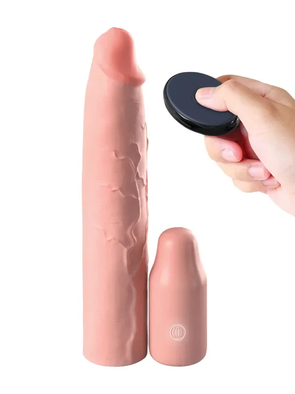 Fantasy X-tensions 3‘‘ Vibrating Silicone Vibro-Penishülle, hautfarben hell