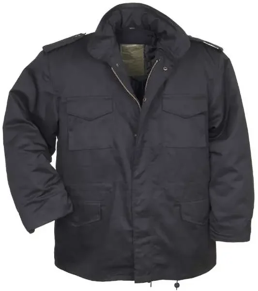Feldjacke US M65 Schwarz (leichtes Futter)