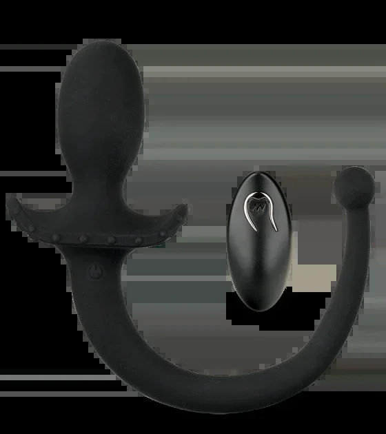 Ferngesteuerter Analplug mit Schweif und Vibration Good Boy