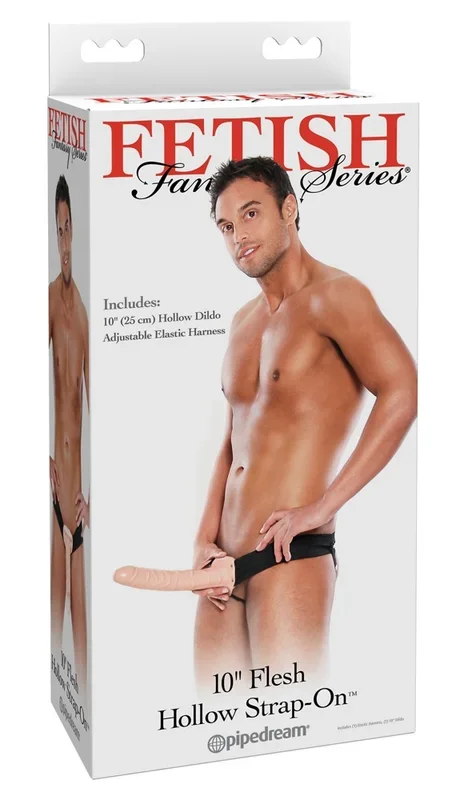Fetish Fantasy 10″ Flesh Hollow Strap-on