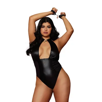 Fetish Teddy and Restraints Diamond – Plus Size – Black