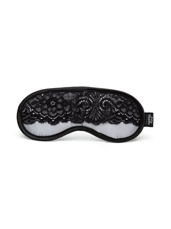 Fifty Shades of Grey Satin & Lace Blindfold Augenbinde, schwarz/silber