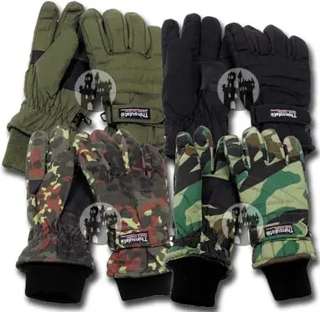 Fingerhandschuhe mit Strickbund und Thinsulatefütterung