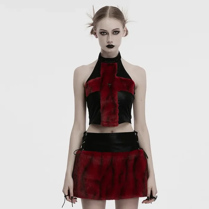 Fitted Halfter-Top im Gothic-Stil