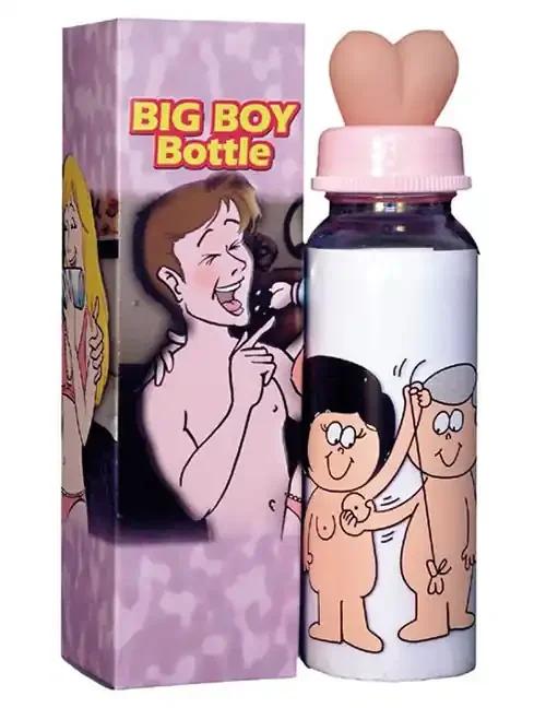 Flasche mit Trinksauger in Busen Form