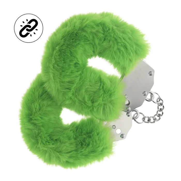 Flauschige Handschellen – Grün