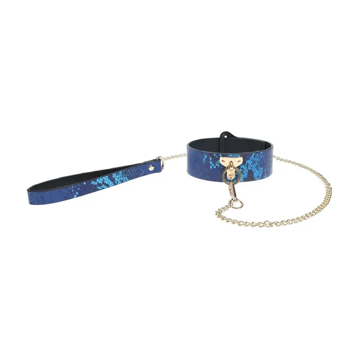 Florenz Kollektion – Halsband mit Leine – Blau