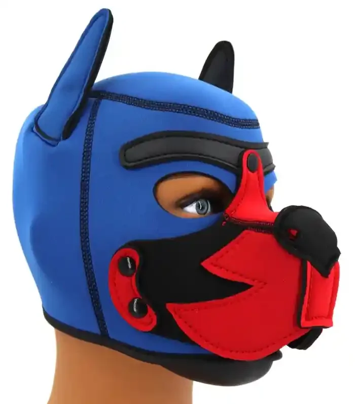 Fox Puppy Neopren Sturmhaube Blau-Rot