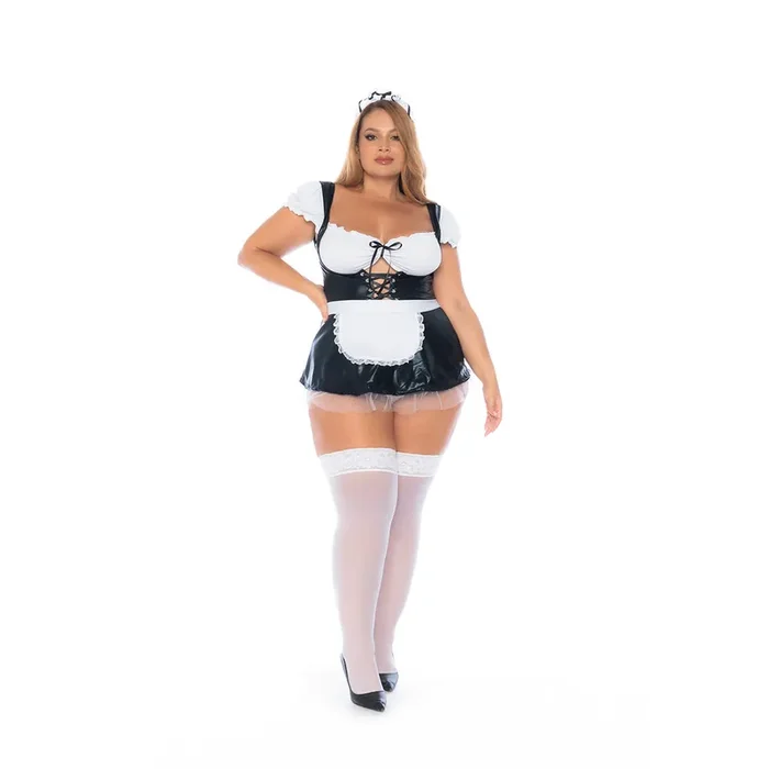 Französisches Dienstmädchen-Kostüm – Kleid – 1/2X – Schwarz/Weiß