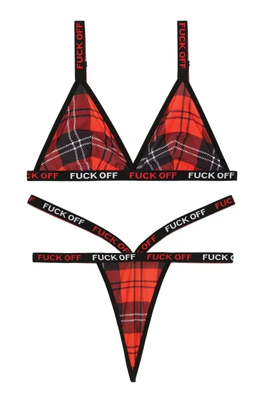 Fuck Off Bralette und Tanga