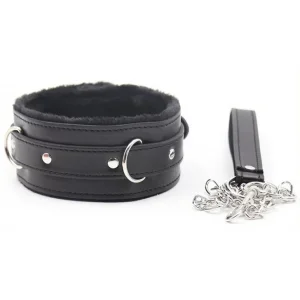Fur Collar Lead Black