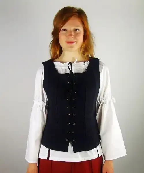 Gefütterte Weste mit Schnürung