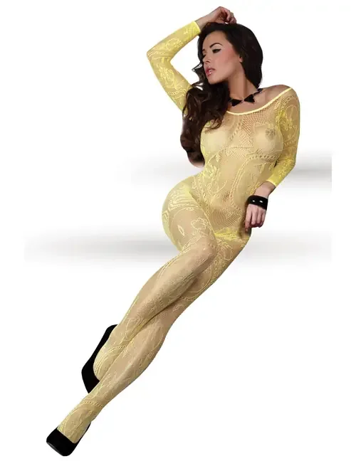 Gelber Bodystocking
