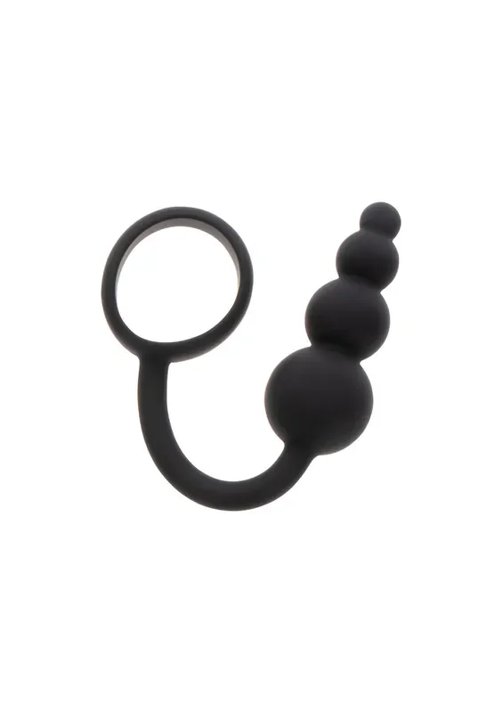 Geperlter Analplug mit Penisring