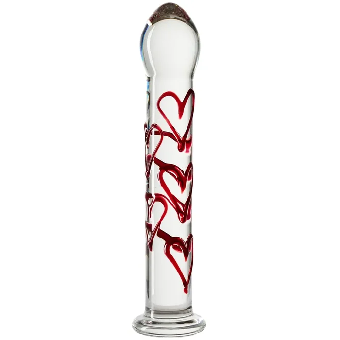 Gildo No. 30 Glasdildo mit Herzen 17,5 cm
