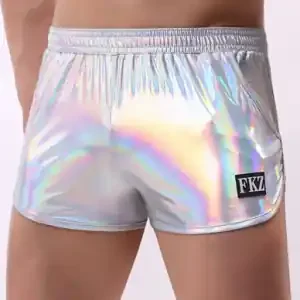 Glanzshorts Fakiz Silbergrau