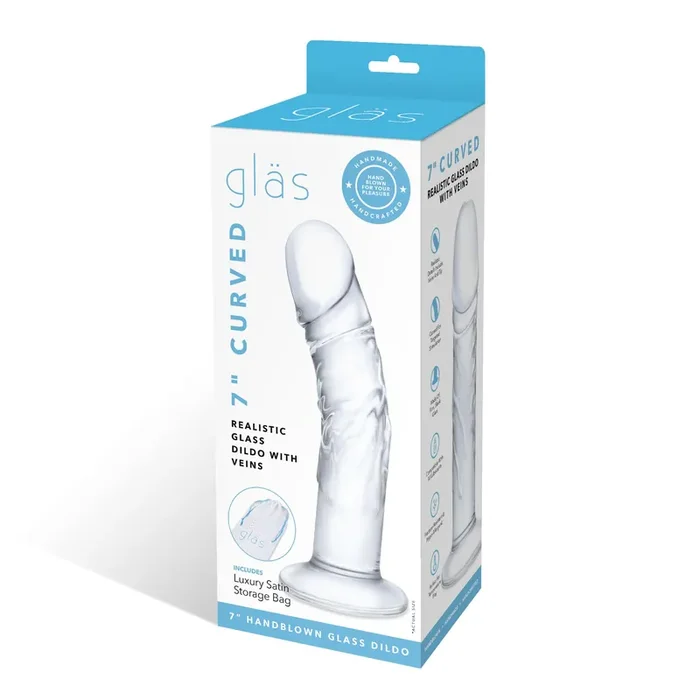 Glas – Curved Realistic Glass Dildo With Veins