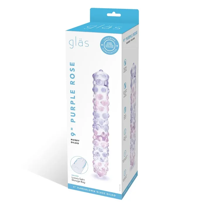 Glas – Purple Rose Nubby Dildo