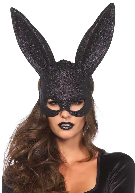 Glitzernde Hasenmaske