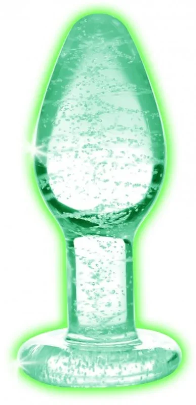 Glow-In-The-Dark Glas-Analplug – Groß