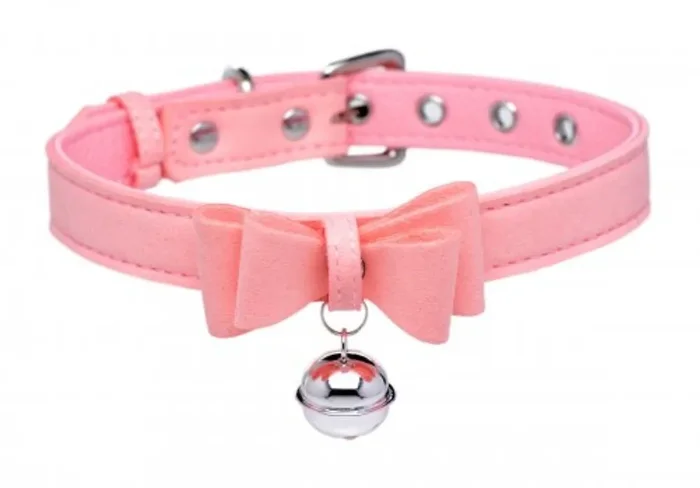 Golden Kitty Halsband mit Katzenglocke – Rosa