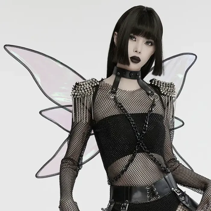 Gothic-Fee-Flügel und Choker-Set