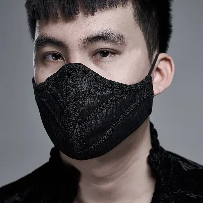 Gothic-Gesichtsmaske mit Stickerei-Applikation