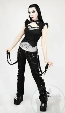 Gothic Hose mit Schnallen