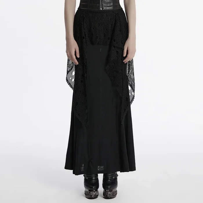 Gothic Longskirt in Mermaid-/Trumpet-Schnitt