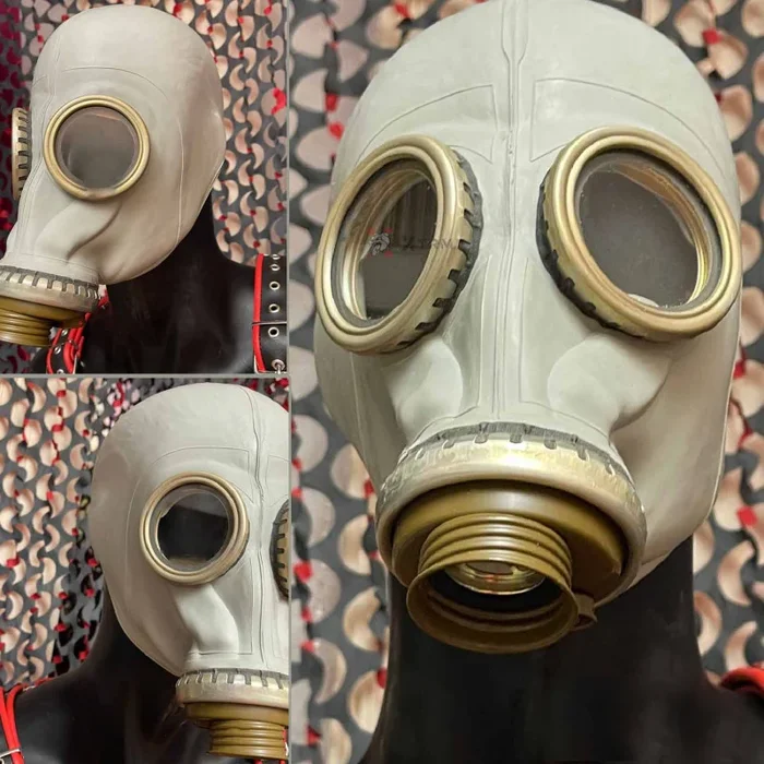 Graue Rubber Maske