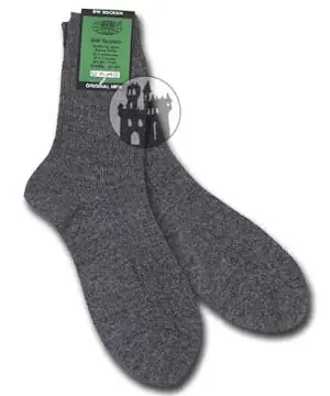 Graue Socken mit Keilferse in der kurzen Variante (Grösse 43/44)