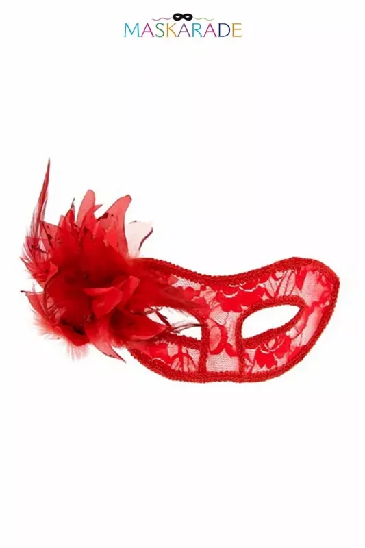 Halbstarre Maske La Traviata – rot