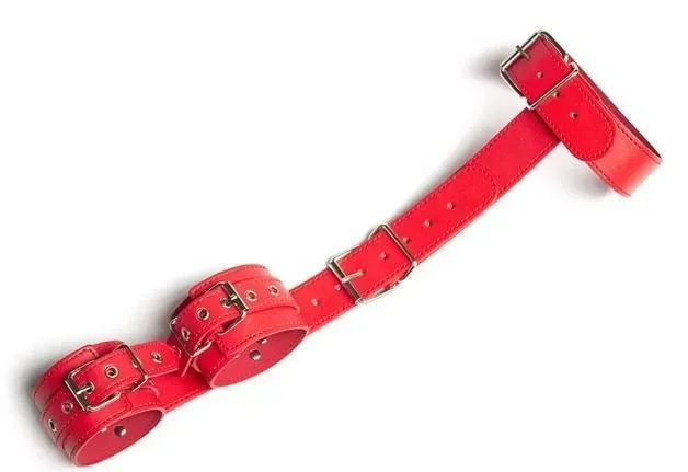 Hals-Hand Rückenfesseln in rot