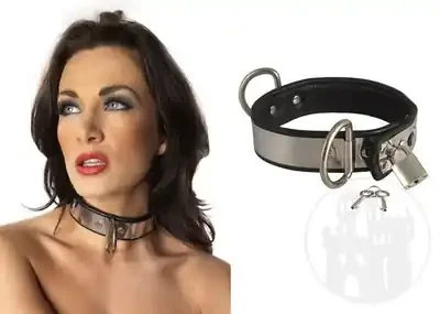 Halsband aus Leder & Metal