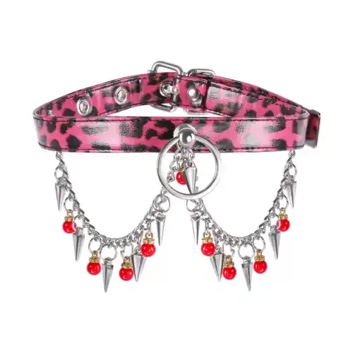 Halsband mit Spike-Kette