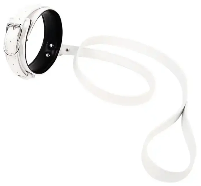 Halsband und Leine Lighty Weiß