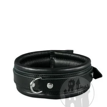 Halsfessel schwarz mit D-Ring
