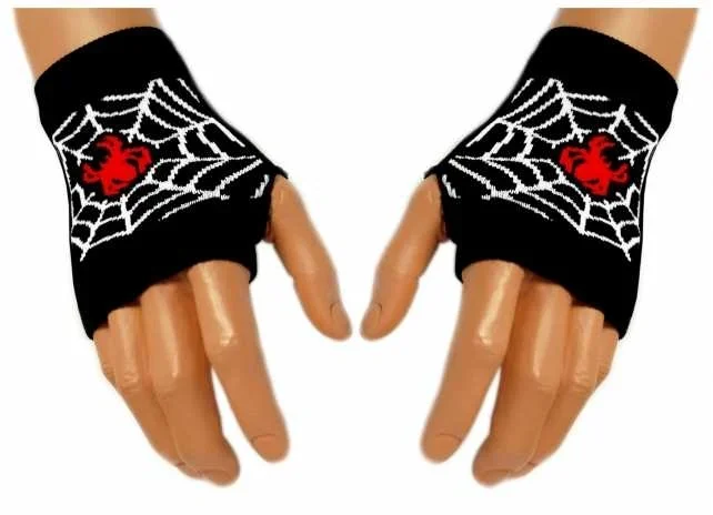 Handstulpen – Red Spider Web