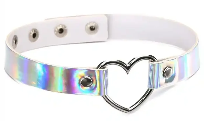 Heart Laser Neckholder Silberweiß
