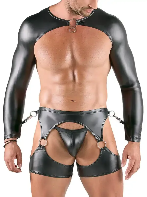 Herren-Bondage-Set, schwarz