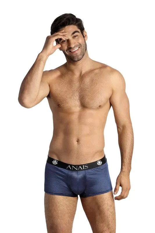 Herren Boxer-Short gestreift mit breitem Gummibund aus feinem Netzmaterial