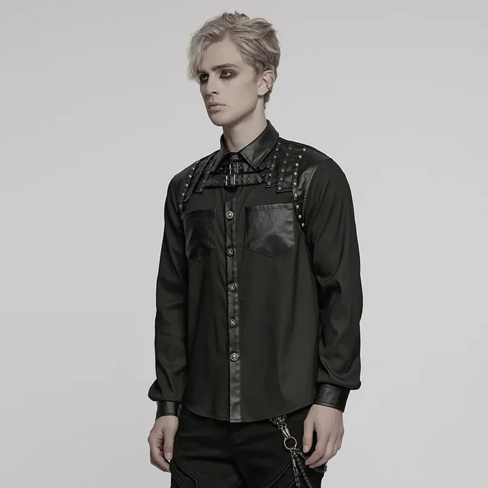 Herren-Langarmshirt in Schwarz