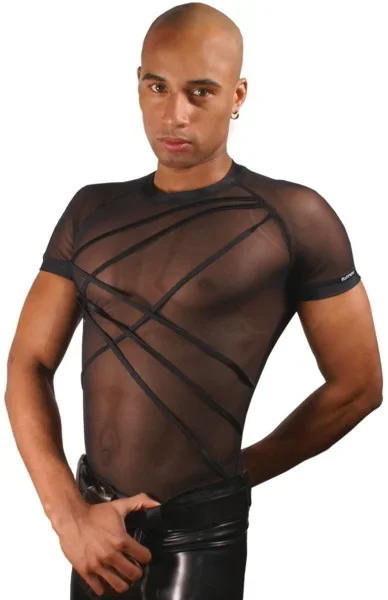 Herren Meshshirt mit Riemen (Grösse: S)