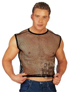 Herren Netzshirt schwarz