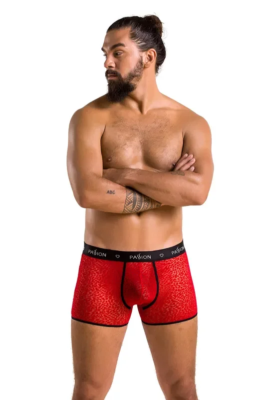 Herren Ouvert Panty im Leoparden Look