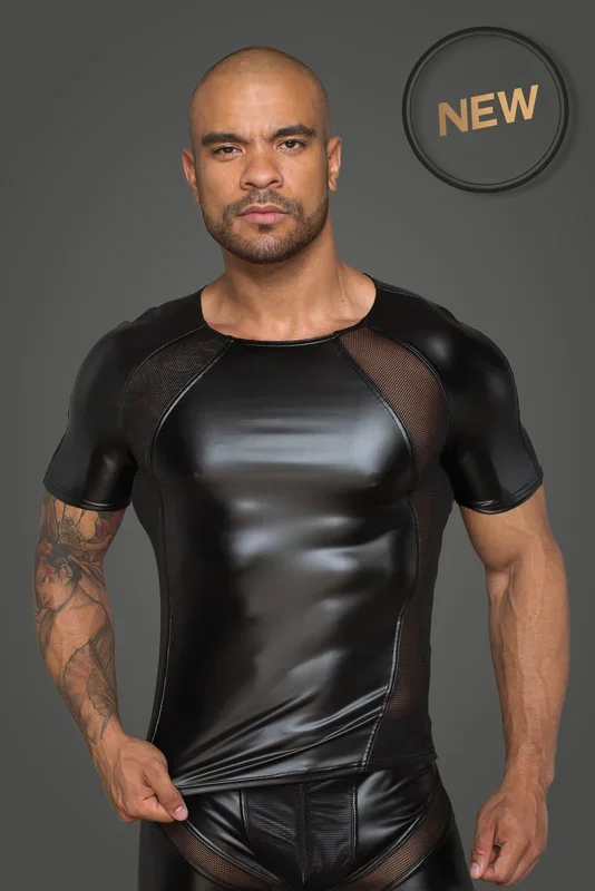 Herren T-Shirt aus Powerwetlook mit 3D Netzeinsätzen (Grösse: M)