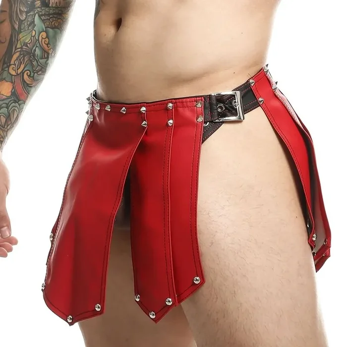 Herrenrock Sm Roman Skirt Rot-Schwarz