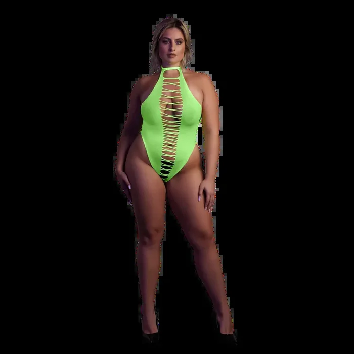 High-Cut Body – Plus Size – Neon Green