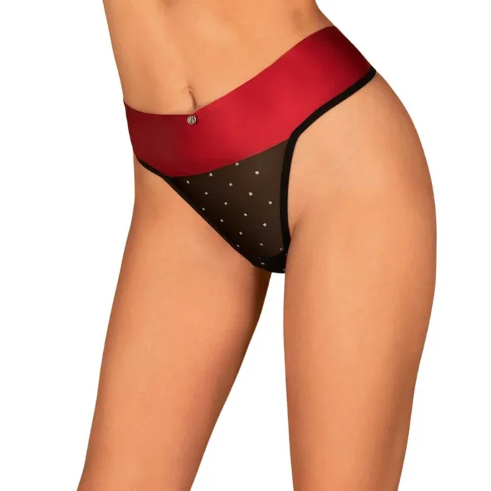 High-Waist String „Tienesy“ mit Satin-Bindeschleife hinten