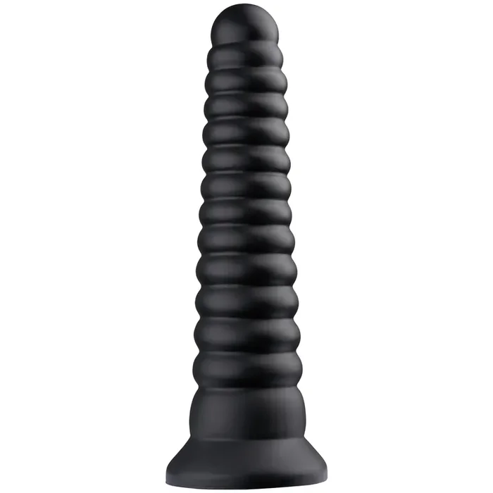 Hismith Black KlicLok gerippter Turmdildo 25 cm